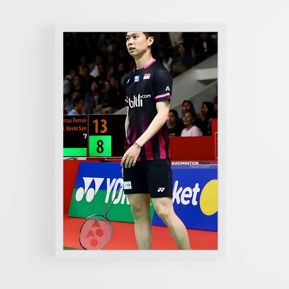 Poster Service Smash – affiche Badminton (vue 3)